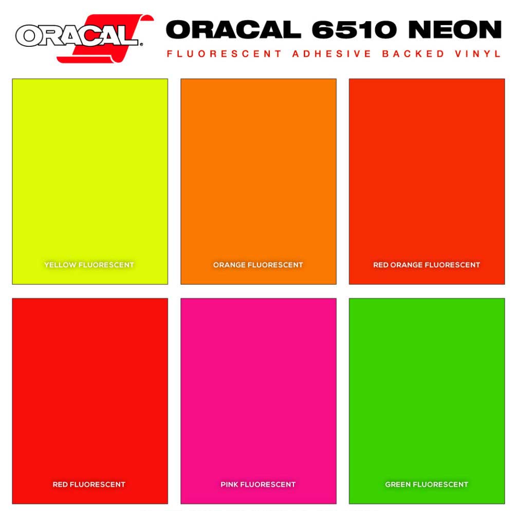 Oracal Adhesive Vinyl - Fluorescent Yellow