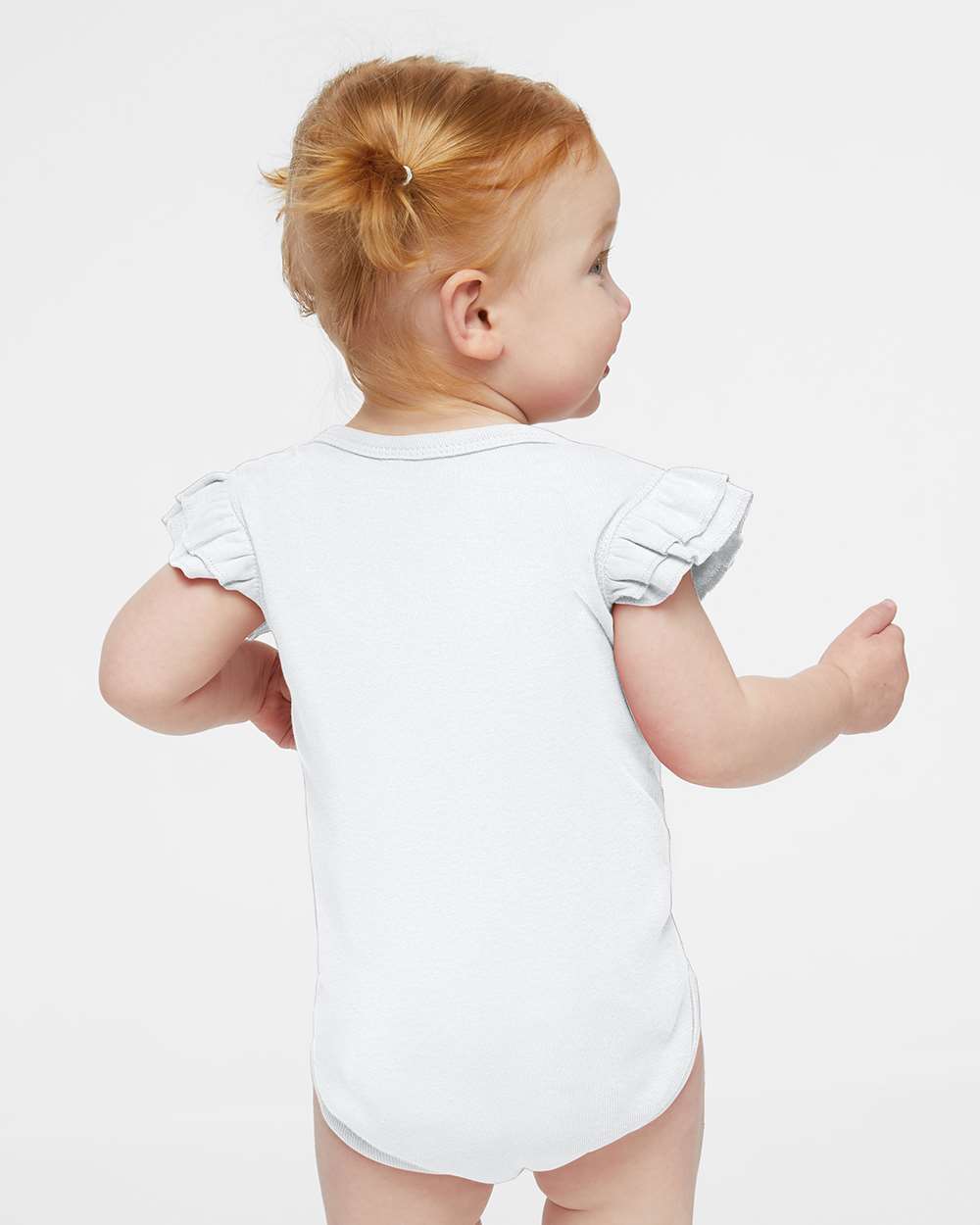 Rabbit Skins - Infant Flutter Sleeve Baby Rib Bodysuit