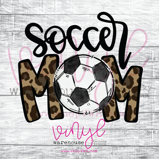 Soccer Mom (Leopard) - Heat Transfer Print