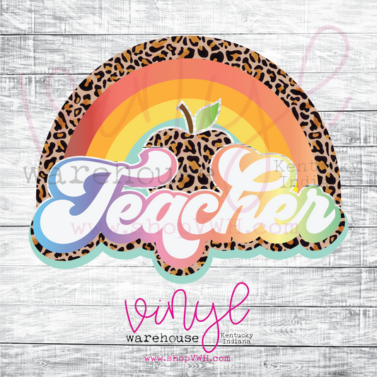 Teacher (Rainbow) - Heat Transfer Print