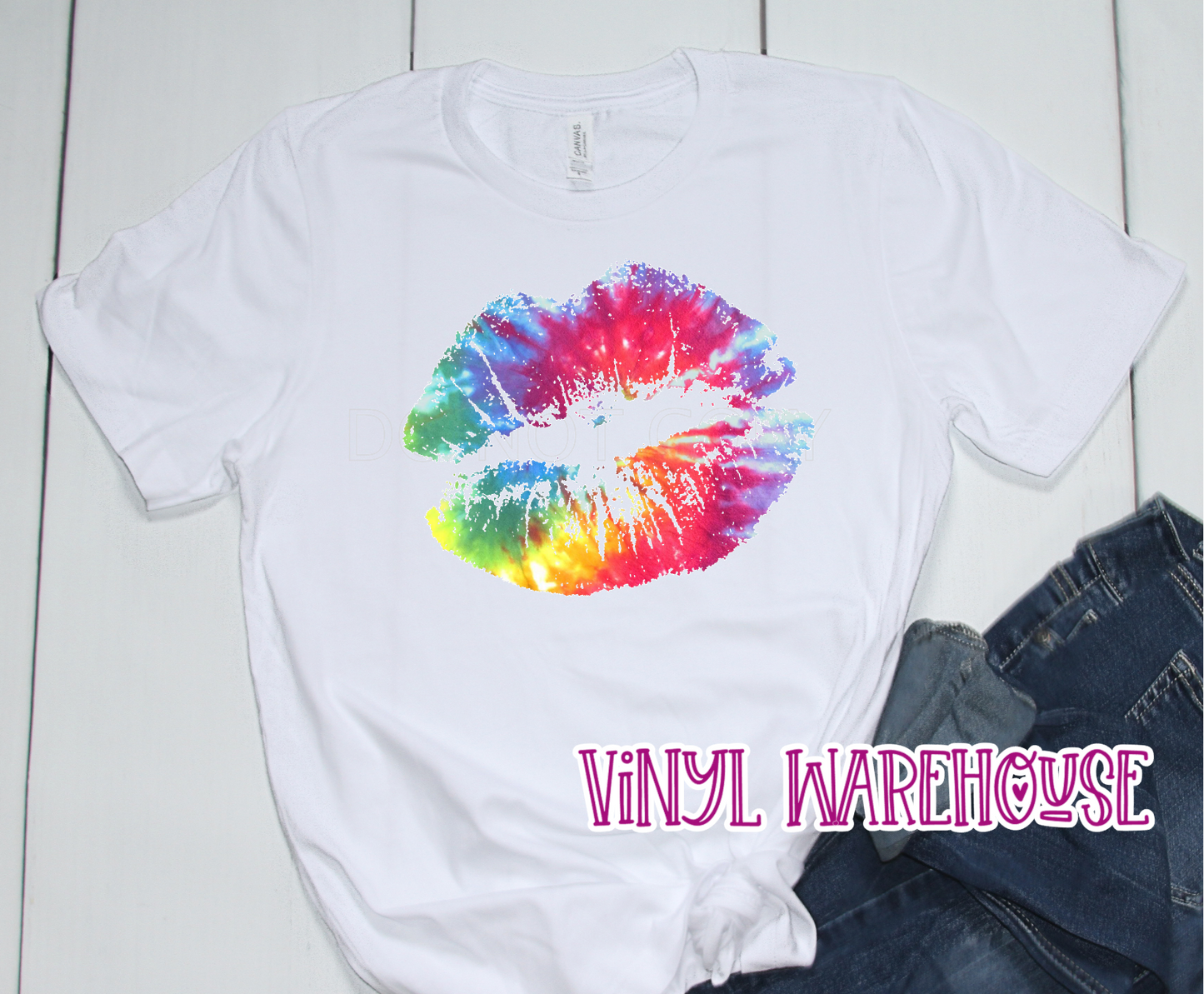 Tie Dye Lips - Screen Print