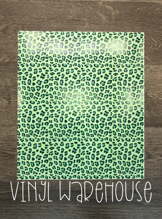 Wild About Green Leopard - Printed HTV