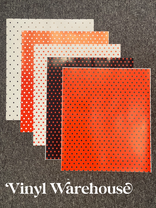 Small Polka Dots (Red/Black/White Collection) - Printed HTV