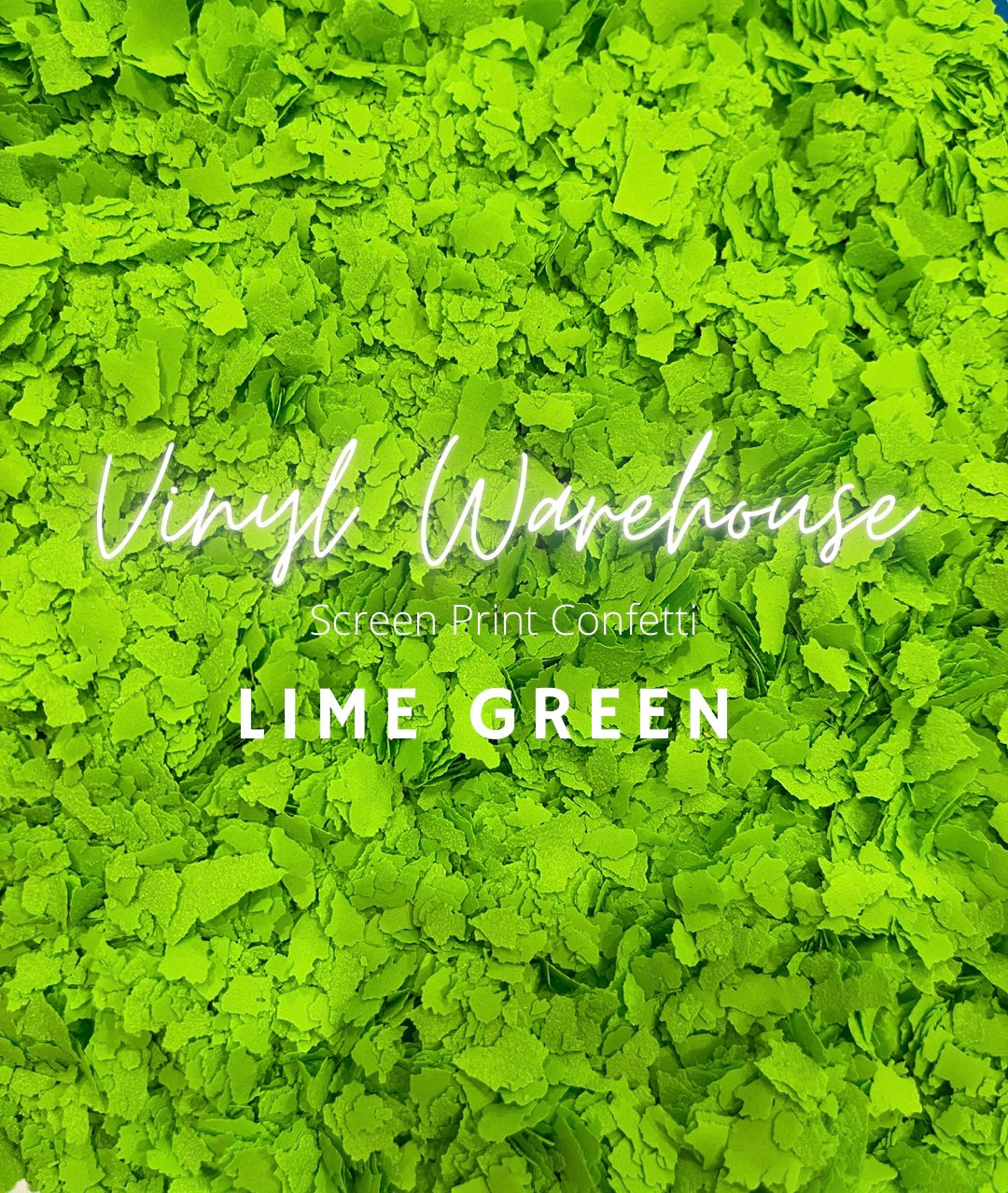 Screen Print Confetti - Lime Green