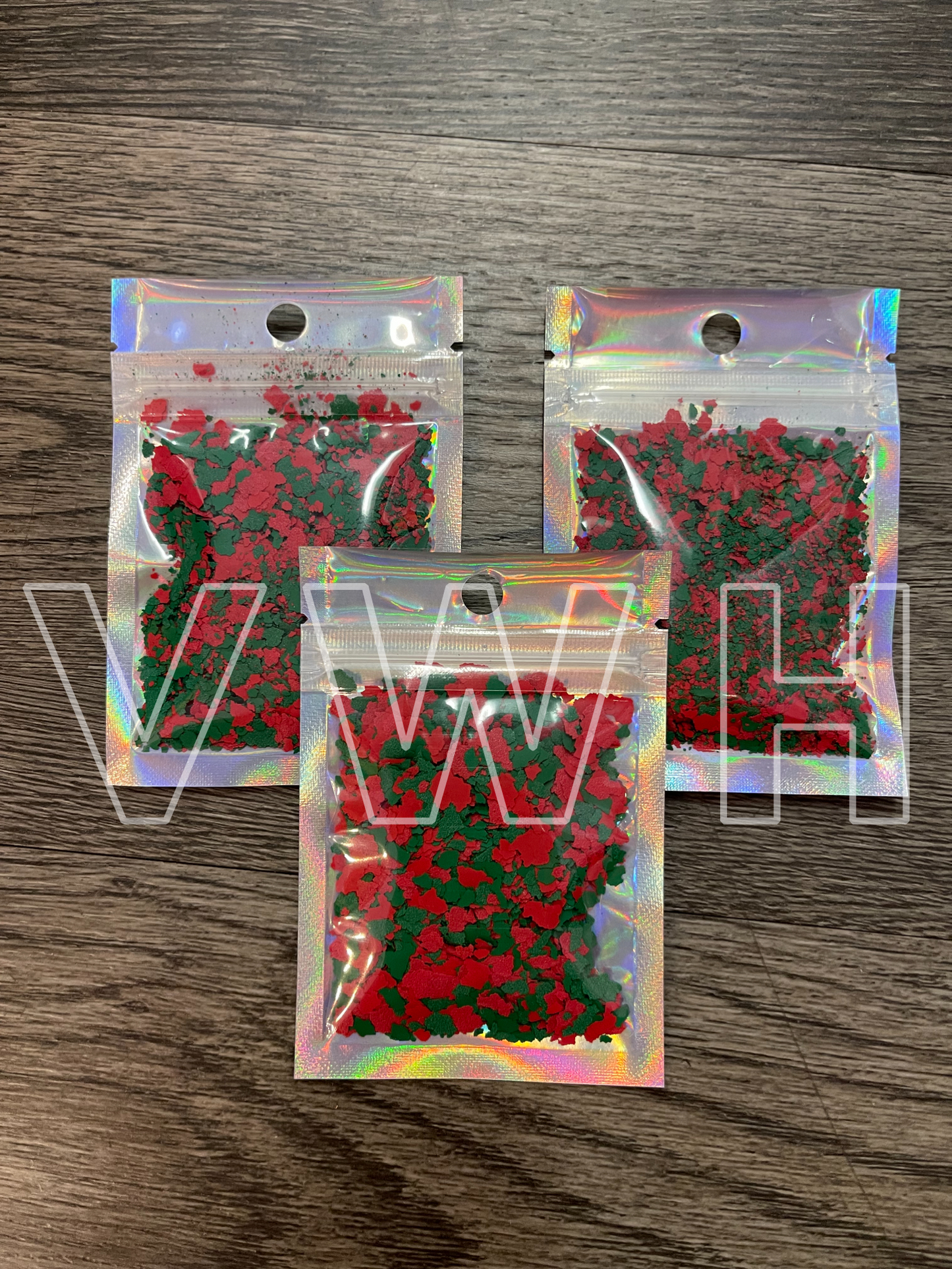 Screen Print Confetti - Christmas Crack (Red/Green)