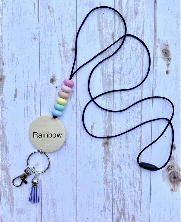 Wooden Disc & Bead Lanyard