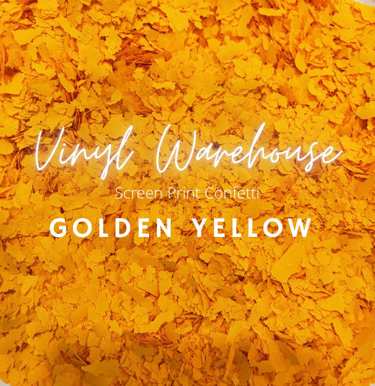 Screen Print Confetti - Golden Yellow