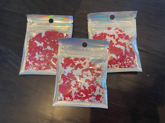 Screen Print Confetti - Candy Cane (Red/White)