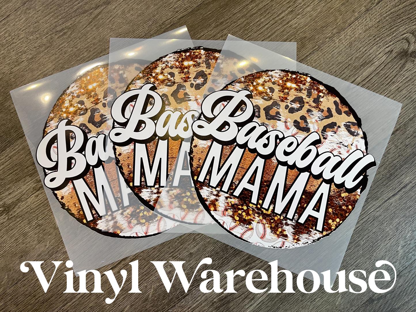 Baseball Mama (Leopard) - Heat Transfer Print