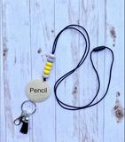 Wooden Disc & Bead Lanyard