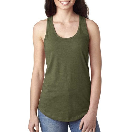 Next Level Women's Ideal Racerback Tank - Army/Military Green