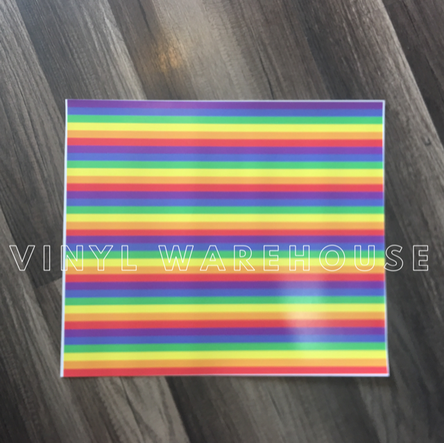 Rainbow Stripes - Printed Adhesive