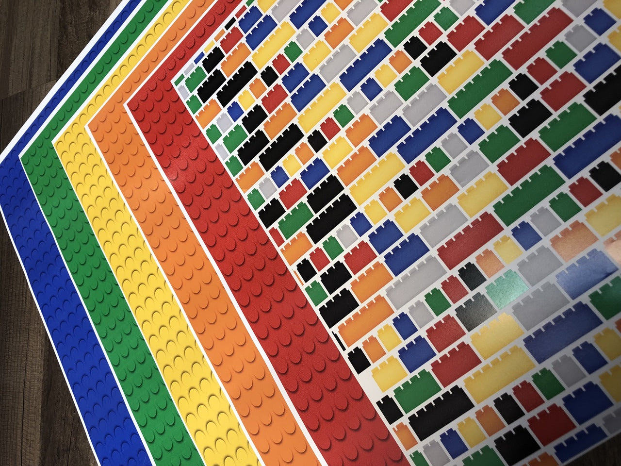 Lego Inspired Color Blocks - Printed HTV