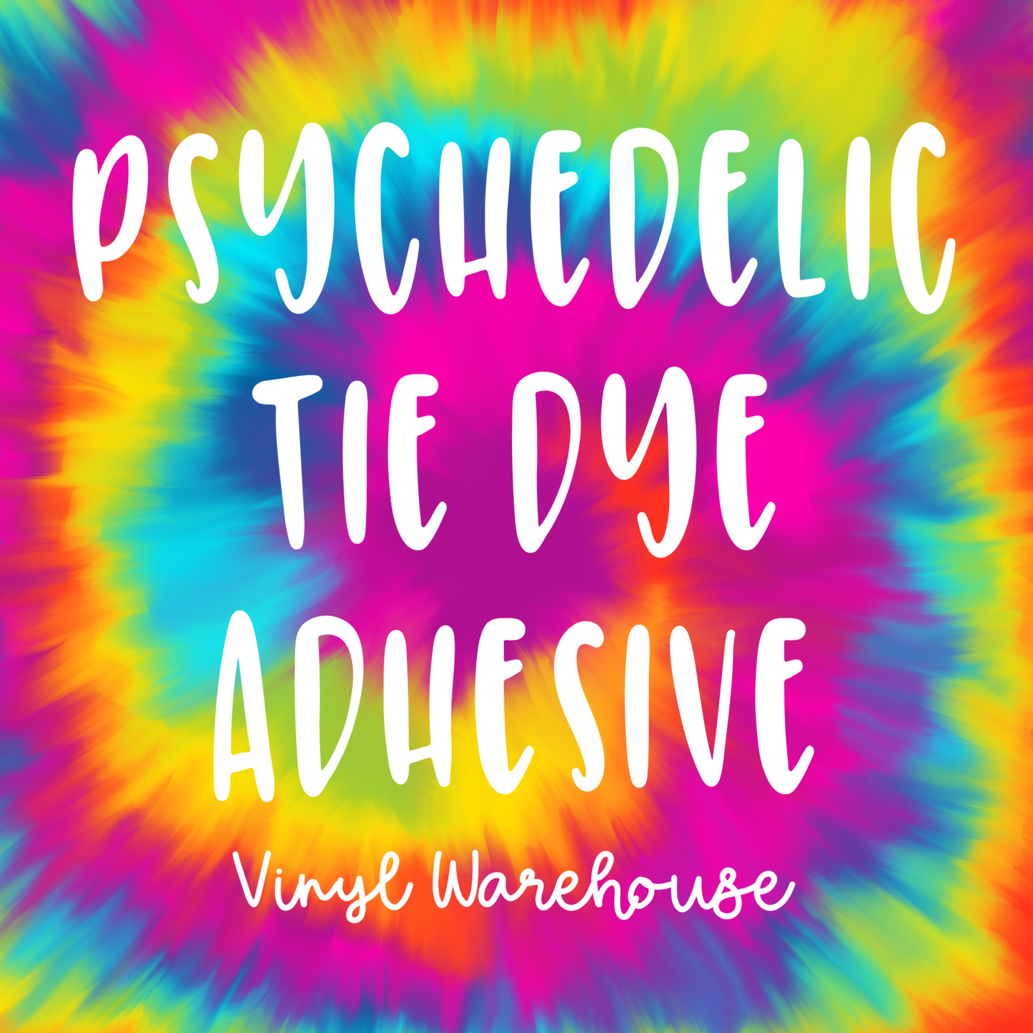 Psychedelic Tie Dye - Printed Adhesive