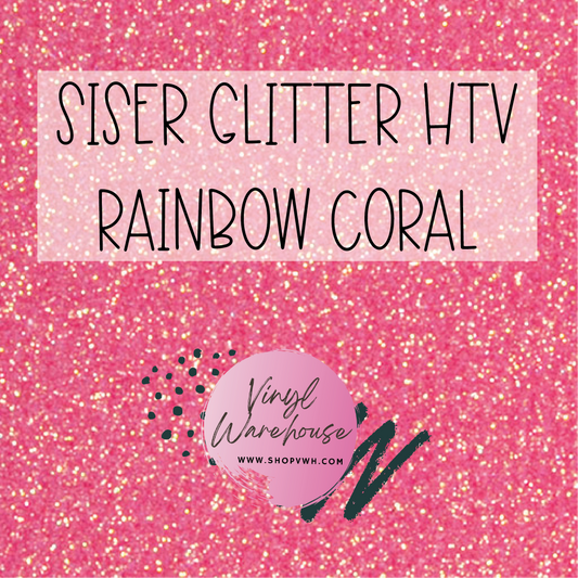 Siser EasyWeed Glitter HTV - Rainbow Coral