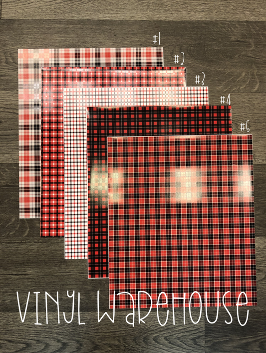 Red & Black Plaids Collection - Printed HTV
