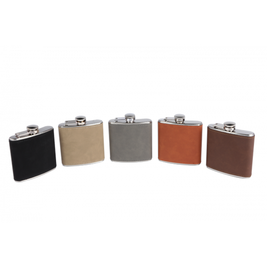 Saddle Leather Blank - 6oz Flask