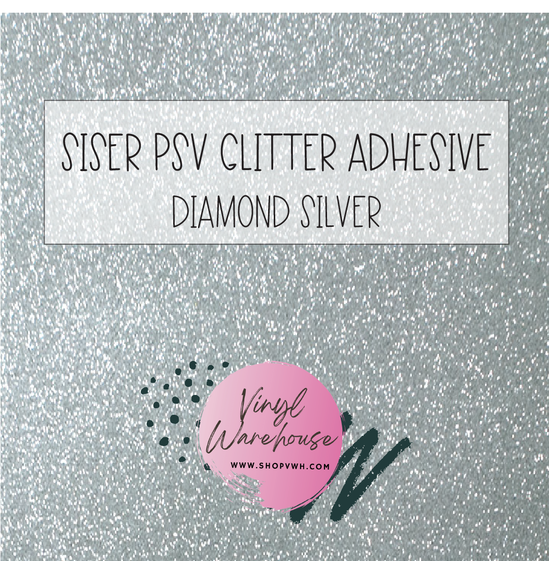 Siser PSV Adhesive Glitter - Diamond Silver