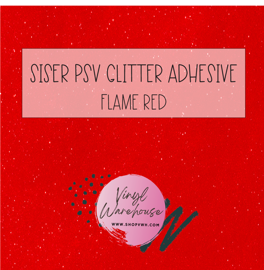 Siser PSV Adhesive Glitter - Flame Red